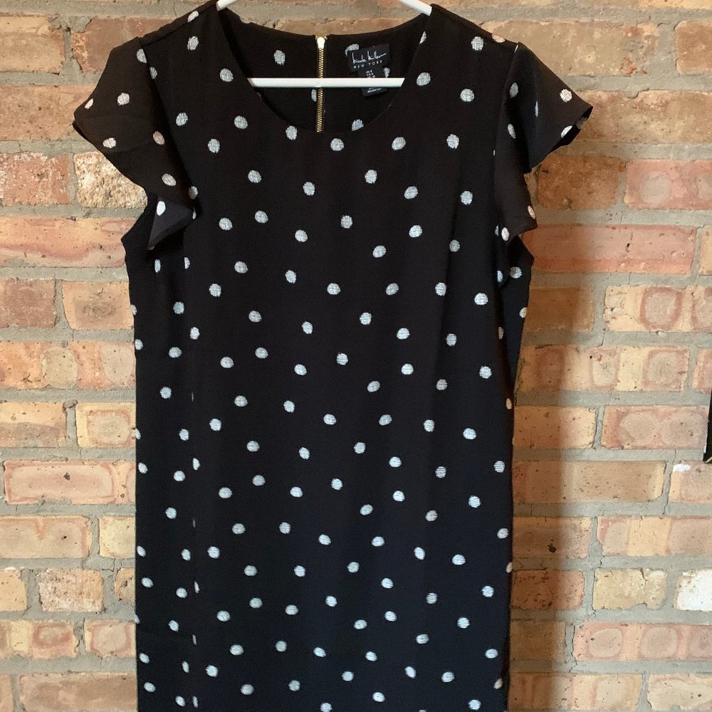 Nicole Miller Black & White Polka Dot Dress